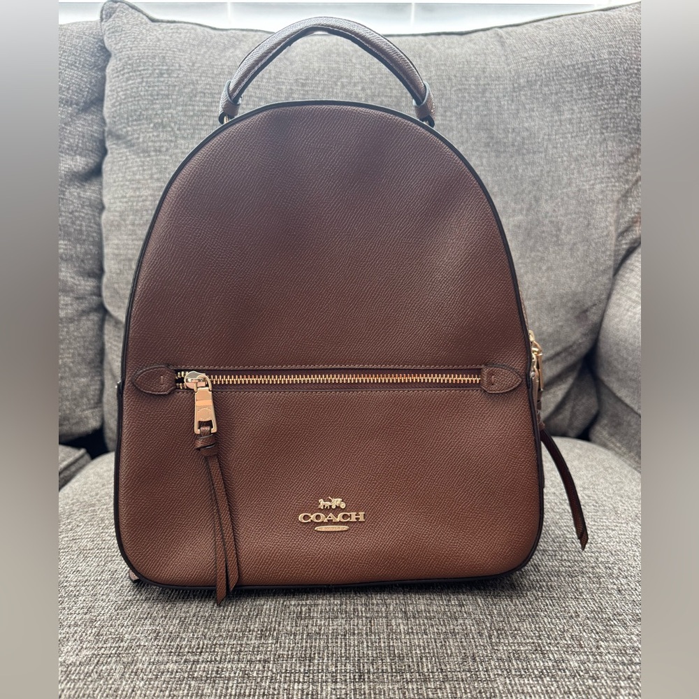 Coach Rich Brown Leather Backpack